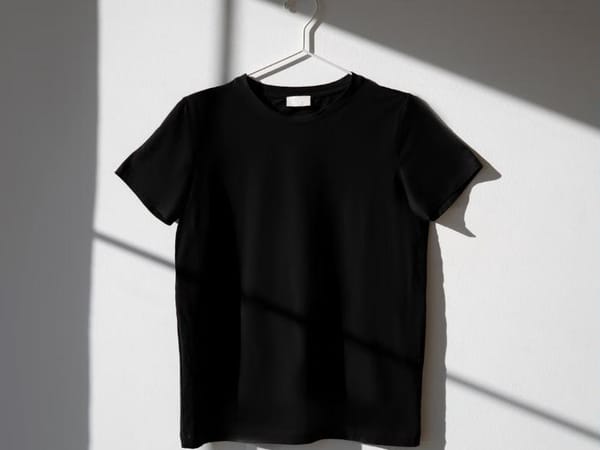 Stack of folded combed cotton round neck t-shirts in assorted colours